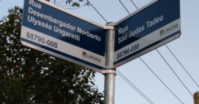 Placas no bairro Barbacena