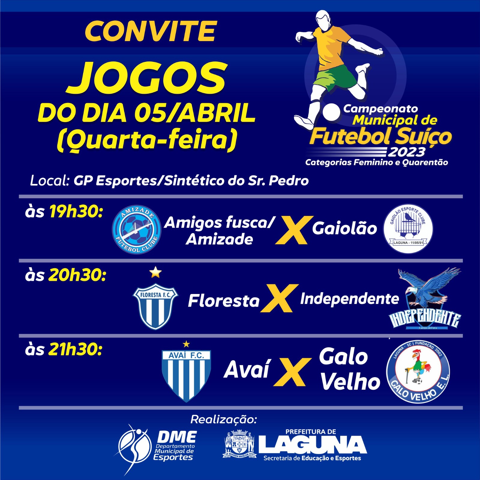 Final do Campeonato de Futebol Suíço acontecerá nesta quarta-feira, 10 -  Prefeitura de Laguna