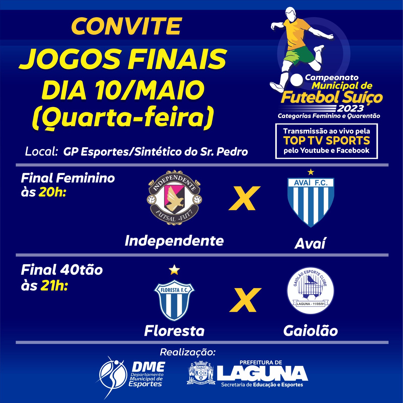 Final do Campeonato de Futebol Suíço acontecerá nesta quarta-feira, 10 -  Prefeitura de Laguna