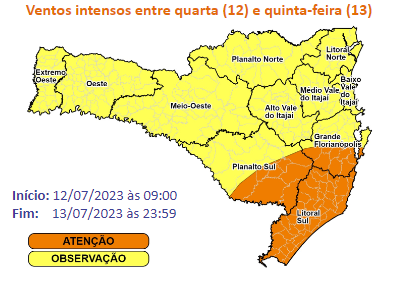 Defesa Civil Alerta Rajadas De Vento E Chuva Intensa At Quinta Feira Prefeitura De Laguna