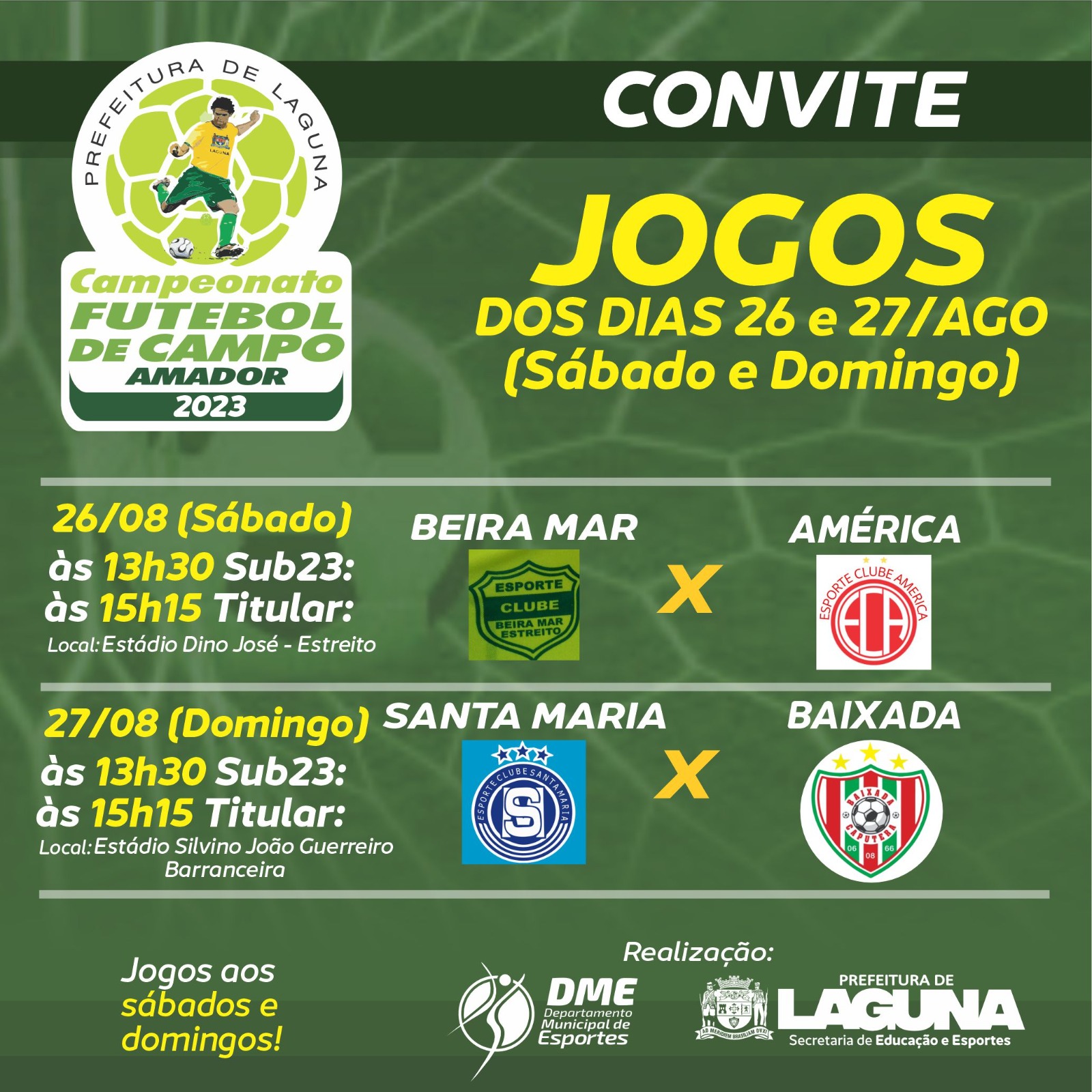 Saiba quais são os jogos de hoje, sábado, 27 de agosto, no Brasil e  exterior